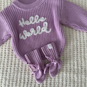 Hello World Kids Matching Set - Purple
